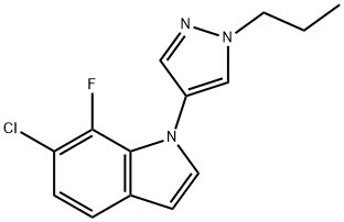 6-Clor-7-fluoro-1-(1-propil-1H-pirazol-4-il)-1H-indol CAS Núm. : 1782070-67-0